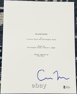 Christopher Nolan Signed Autograph The Dark Knight Rare Movie Script Beckett