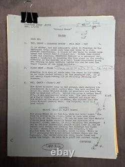 Cimarron Strip production working movie script with hand annotated 1/4/68