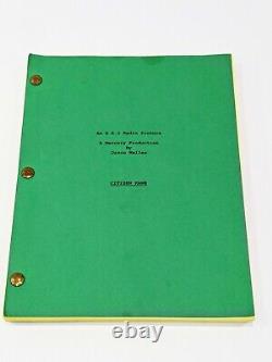 Citizen Kane An R. K. O. Radio Picture Manuscript by Orson Welles Rare movie item