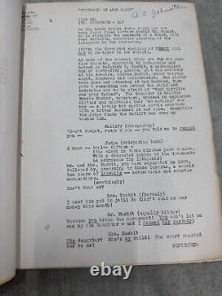 Courtship Of Andy Hardy Original Movie Script Agnes Johnston Signed 1940s Rooney