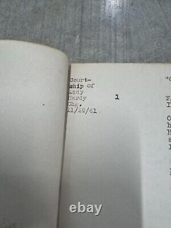 Courtship Of Andy Hardy Original Movie Script Agnes Johnston Signed 1940s Rooney