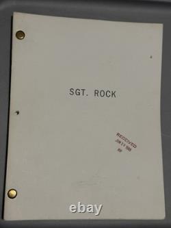 DC Sgt Rock Movie Script Original 1988 Unproduced Schwarzenegger Webb Project