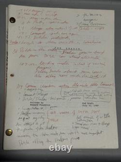 DC The Shadow Script Original 1987 Unproduced Movie Project Handwritten Notes