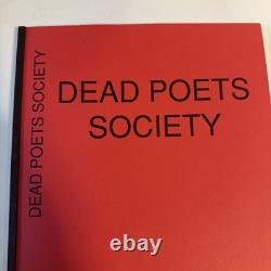 DEAD POETS SOCIETY (Sep 29, 1988) Revised Third draft film script! Original