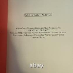 DEAD POETS SOCIETY (Sep 29, 1988) Revised Third draft film script! Original