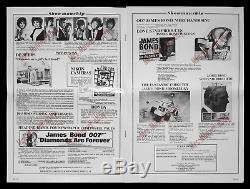 DIAMONDS ARE FOREVER BRITISH CAMPAIGN BOOK SHOWS RARE 16-Sheet MOVIE POSTER