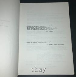 DISTURBING BEHAVIOR 1998 Original Movie Script Katie Holmes Sci-Fi Thriller COA