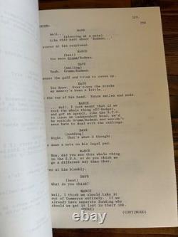 Dave Kevin Kline Sigourney Weaver Movie Original Screenplay Script