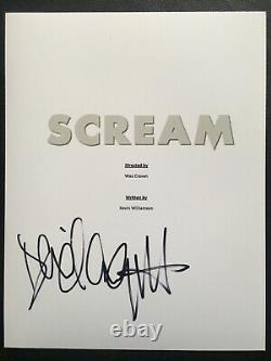 David Arquette Signed Scream Full Movie Script Screenplay 8.5X11