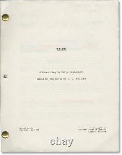 David Cronenberg CRASH Original screenplay for the 1996 film copy #158209