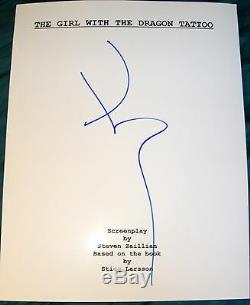 David Fincher Signed Autograph Girl With The Dragon Tattoo Full Movie Script