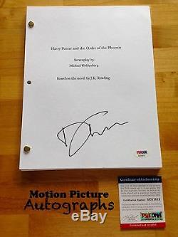 David Thewlis Signed Harry Potter Order Phoenix Movie Script Full 202 Pages Psa