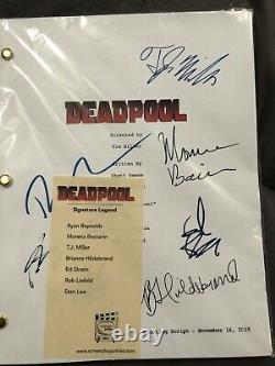 Deadpool movie script signed STAN LEE xmen COA 12 Autograph