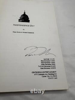 Dean Devlin Signed Full 137 Page Independence Day Movie Script Autographed