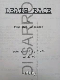 Death Race (2008) Original Movie Script + Production Photos Paul W. S. Anderson