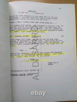 Death Race (2008) Original Movie Script + Production Photos Paul W. S. Anderson