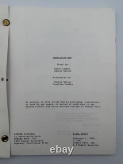 Demolition Man Original Production Script Final Draft February 1 1993 movie film