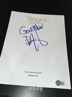 Denzel Washington Signed Autograph Movie Script Training Day Beckett Bas E