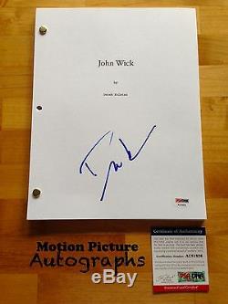 Derek Kolstad Signed John Wick Movie Script Full 100 Pages Psa Dna Coa