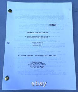 Desperate But Not Serious Reckless + Wild 1999 Movie Original Script Screenplay