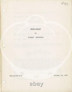 Dick Richards DEATH VALLEY Original screenplay for the 1982 film 1980 #147426