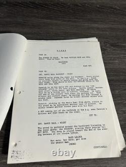 Diner Orignal Movie Script 1982 Screenplay Barry Levinson