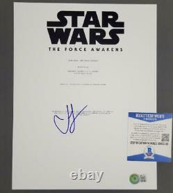 Director JJ Abrams signed Star Wars 8.5x11 Movie Script Cover Beckett BAS COA