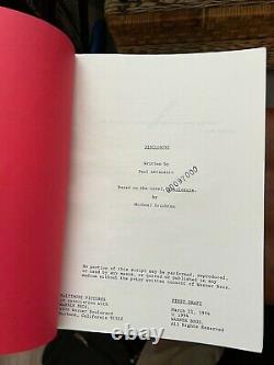 Disclosure Original 1994 Film Script Michael Douglas Demi Moore