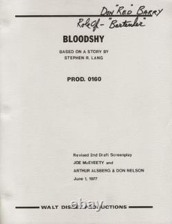 Disney-hot Lead And Cold Feet-bloodshy-original 1977 Movie Script-red Barry Copy