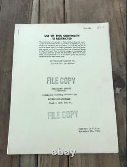 Dixieland Droopy- 1953 Original Rare Movie Script from a Classic Droopy Cartoon