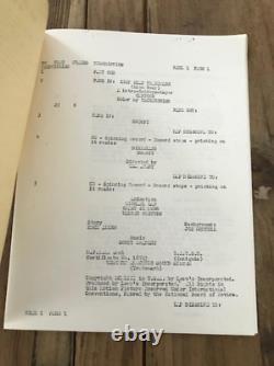 Dixieland Droopy- 1953 Original Rare Movie Script from a Classic Droopy Cartoon