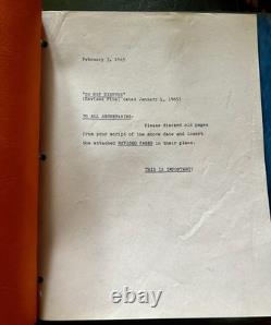 Do Not Disturb 1965 Movie Script With Signatures