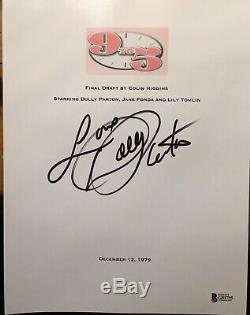 Dolly Parton Signed Autograph Nine To Five Rare Full Movie Script Beckett Coa