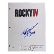 Dolph Lundgren Signed Rocky IV Movie Script Drago Inscribed JSA ITP 53627