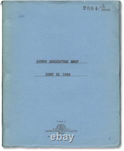 Don Ameche Betty Grable DOWN ARGENTINE WAY Original screenplay for the #151800