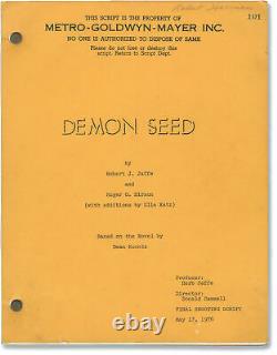 Donald Cammell DEMON SEED Original screenplay for the 1977 film 1976 #149427