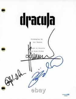 Dracula A Love Story Cast Signed Movie Script Luc Besson Christoph Waltz x3 ACOA