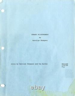 EDWARD SCISSORHANDS (1989-90) Film script archive by Caroline Thompson