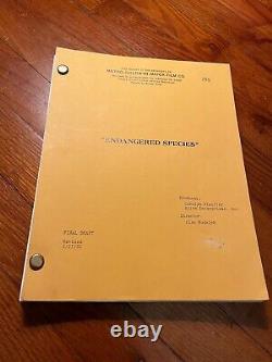 ENDANGERED SPECIES Rare Orginal Movie Script 1981 Alan Rudolph Robert Urich