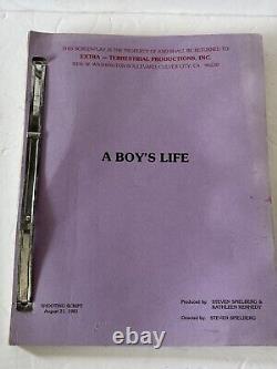 ET Movie Script Rare 1981 A Boys Life Original Copy Studio Stamp