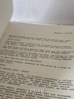 ET Movie Script Rare 1981 A Boys Life Original Copy Studio Stamp