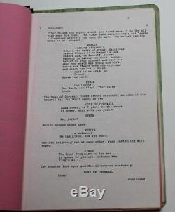 EXCALIBUR / Rospo Pallenberg 1981 Movie Script Screenplay, Early Undated Draft