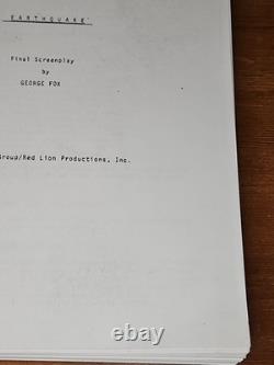 Earthquake (1974) Final Screenplay Feb 12 1974 George Fox Original Movie Script