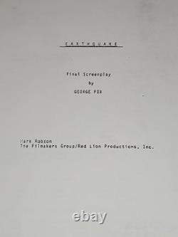 Earthquake (1974) Final Screenplay Feb 12 1974 George Fox Original Movie Script