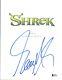 Eddie Murphy Signed Autographed Shrek Movie Script Beckett Bas Coa