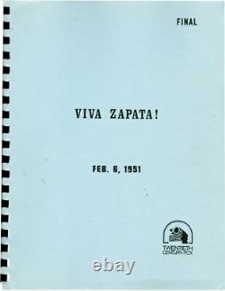 Elia Kazan VIVA ZAPATA Original screenplay for the 1952 film later #132102
