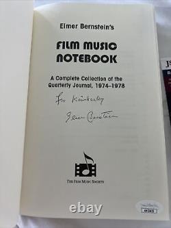 Elmer Bernstein's Film Music Notebook VERY RARE Signed 1st Edition JSA Certified
