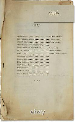 Ernest Lubitsch ANGEL Original screenplay for the 1937 film #147541