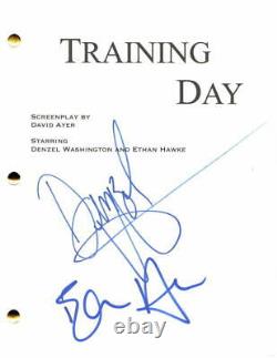 Ethan Hawke & Denzel Washington Signed Autograph Training Day Movie Script