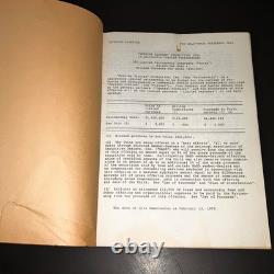 FINANCIAL OFFERING (Morning Glories) 1979 Unmade Film Partnership Offering +COA